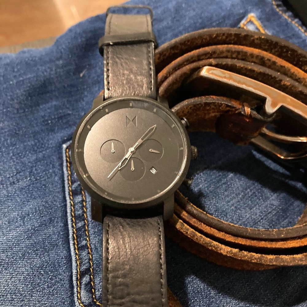 Lightly used  Men's black MVMT Chronograph watch